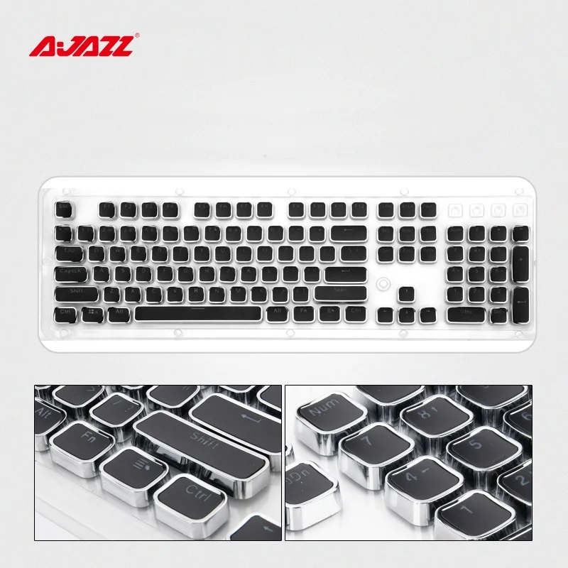 Ajazz электропокрытие панк-брелок стимпанк механическая клавиатура Keycap светильник передача двухцветная впрыска покрытием края