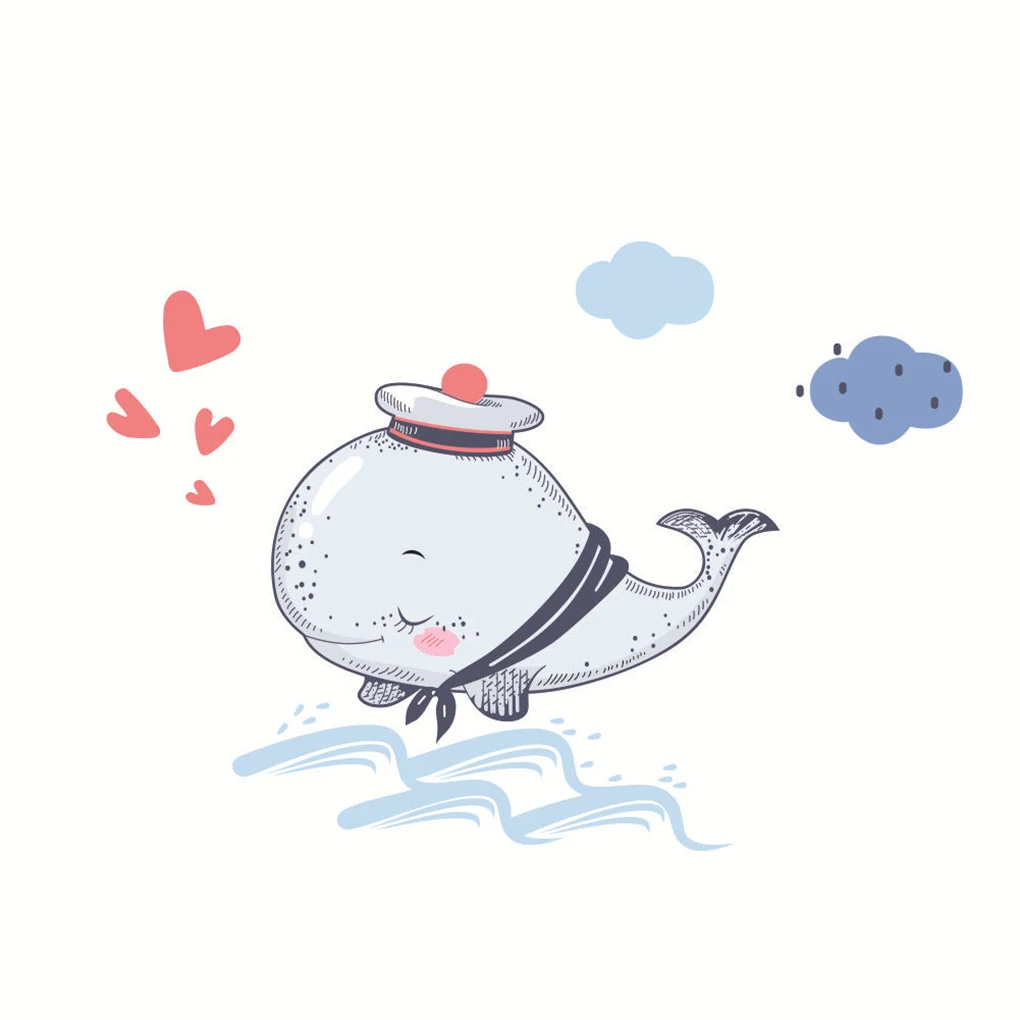 2019 جديد القلب الحيوان خلفيات الكرتون التلفزيون خلفية خزانة ملصقات جدار غرفة نوم الأطفال PVC الشارات