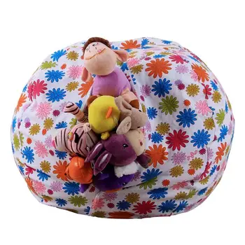 

Multi-use Canvas Clothes Stuffed Animal Bean Storage Bags Chair Portable Plush Kids Toys Home Organizer Modern Creative Bags
