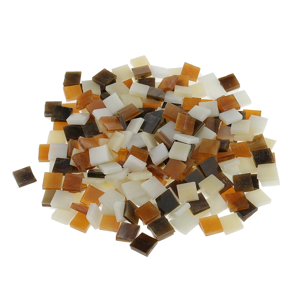 500pcs Assorted Color Vitreous Glass Mosaic Tiles for Mosaic Making DIY Crafts Kids Toys 10x10mm