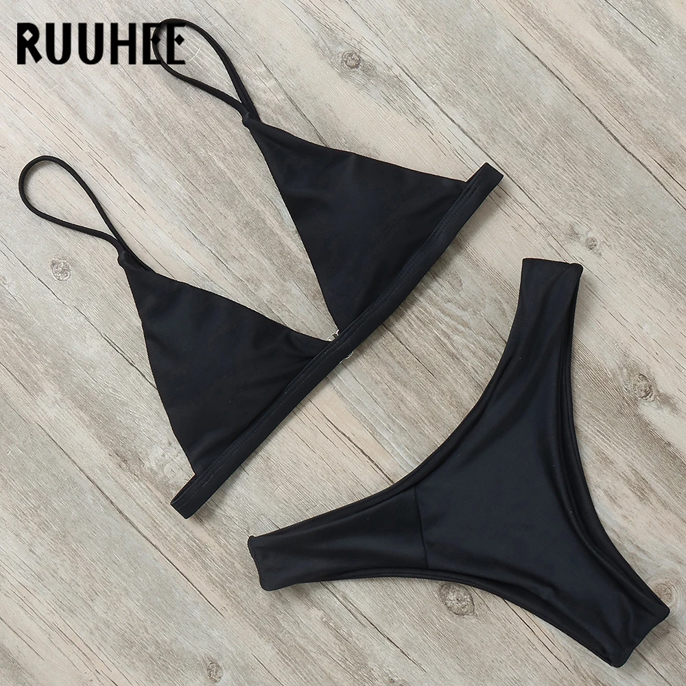 Traje De baño Bikini brasileño ruuhui traje De baño De mujer traje De baño 2019 Micro Bikini conjunto Push Up traje De baño ropa De playa Maillot De Bain Femme