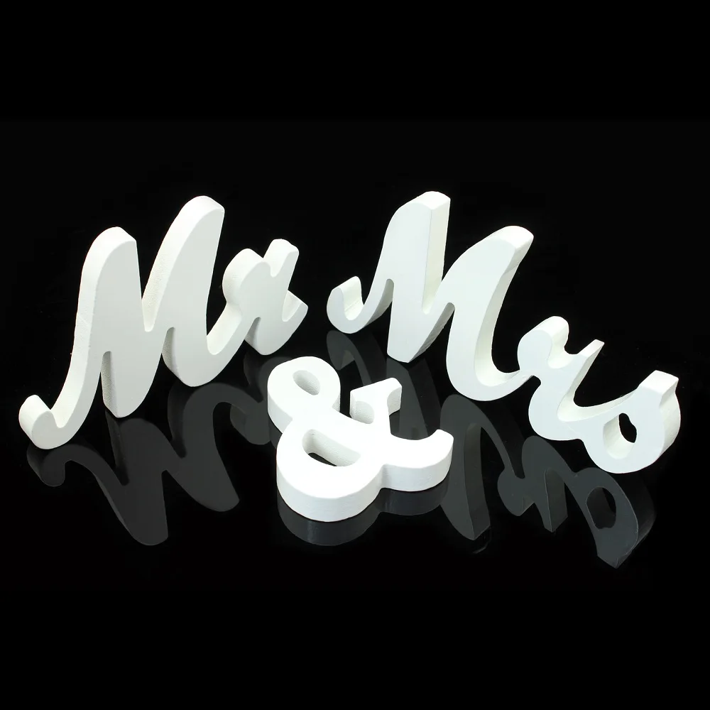 

1 set Mr and Mrs Signs for Wedding Sweetheart Table Decor Freestanding Letters, Wedding Sign Set