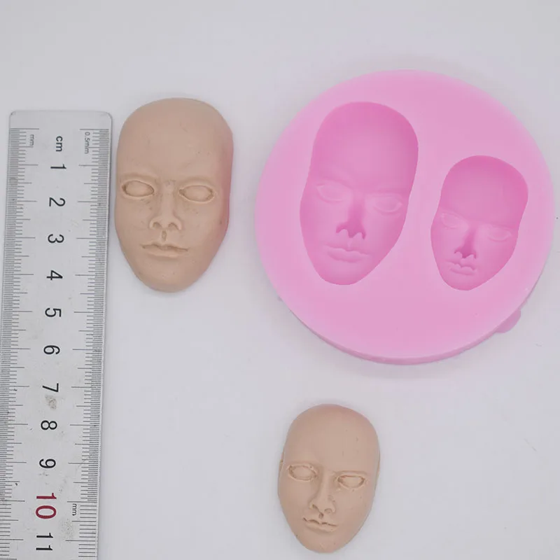 Diy Clay Wax Sculpture Anime Doll Face Mold Liquid Resin Craft Epoxy