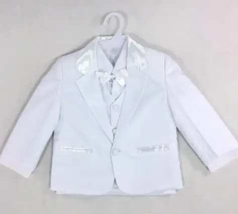 Официальный костюм высокого качества для маленьких мальчиков вечерние рождественские платья для крещения куртки для мальчиков свадебные костюмы для мальчиков, 5 шт - Цвет: white 1