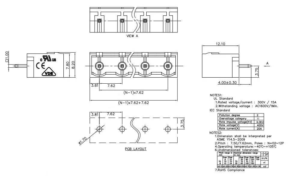 KF2EDGVC 7,62 2P~ 12P разъем PCB вставной TEMINAL блок 2EDGVC 7,62 мм 2PIN~ 12PIN GMSTBVA 2,5G 1766770 PHOENIX контакт