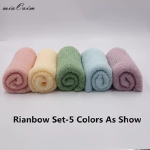 Радуга одеяла для новорожденных Фото Опора вязаный Топ эластичный обёрточная бумага новорожденных Фотография Опора трикотажные Фото Опора обёрточная бумага аксессуары для фото