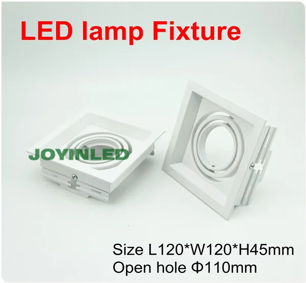 Us 468 87 6 Off Gu5 3 Mr16 Gu10 Bulb Fittings Replace Square Ceiling Grille Light With Glass Lens 360 Direction Frost White Led Fixture In Lamp
