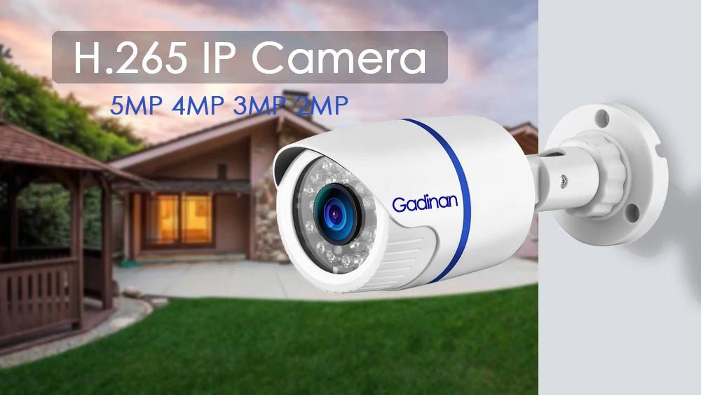 Gadinan 5MP SONY IMX335 4MP 3MP 2MP аудио POE IP камера открытый водонепроницаемый H.265 CCTV пуля камера ночного видения P2P ONVIF