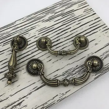 

5PCS Antique Bronze Wardrobe Cabinet Closet door Knobs Cupboard Dresser Drawer Pulls Handles