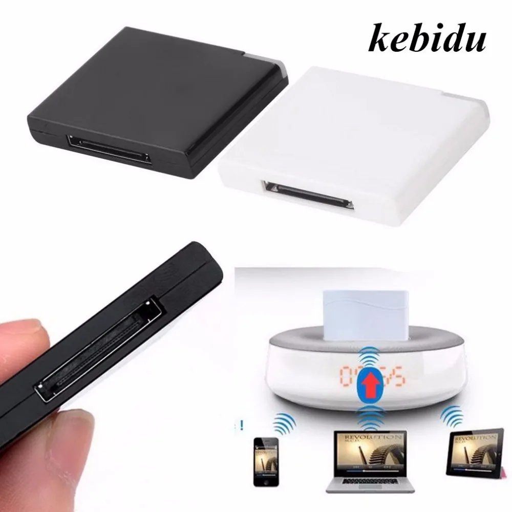 

kebidu New Arrival Bluetooth v2.0 A2DP Music Receiver Adapter for iPod For iPhone 30 Pin Dock Docking Station Speaker with 1 LED