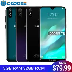 Doogee Y8 Android 9,0 экран капли воды смартфон градиент задняя крышка 19:9 6,1 "HD 3 + 32 ГБ 3400 мАч 8.0MP + 5MP 4G LET мобильные телефоны