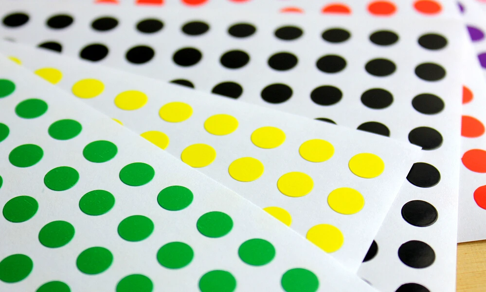 11 sheets 6mm small circle round color coded label index dot sticker