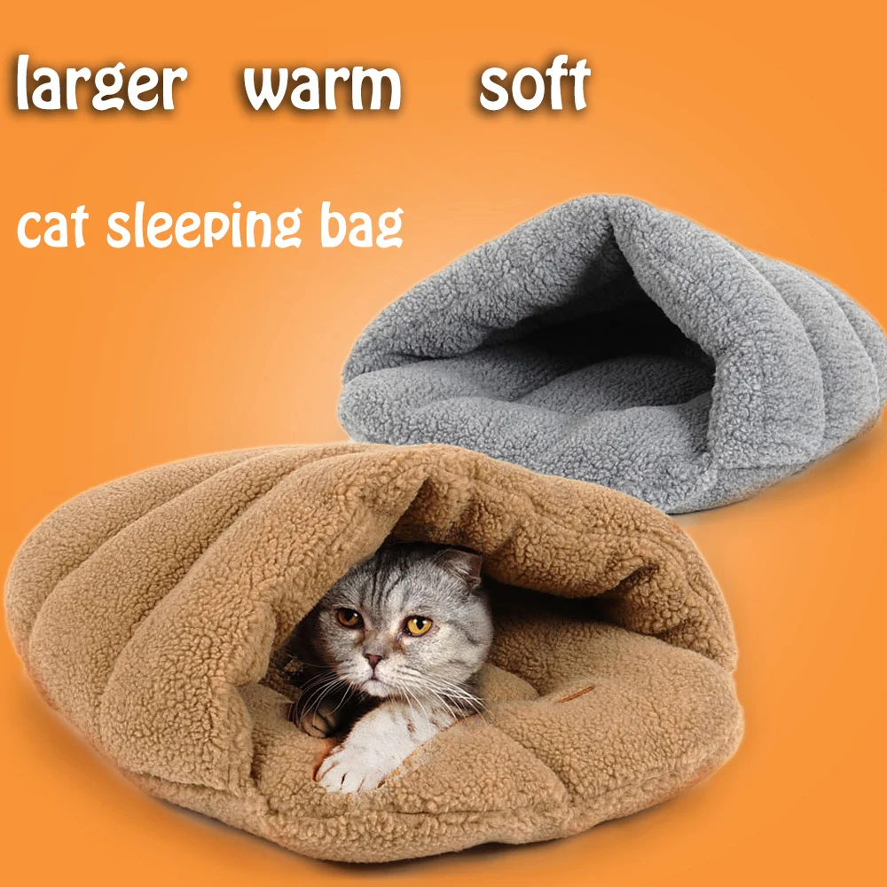 online Inverno quente gato de Estimação saco de dormir Macio velo cão Gato Chinelo caverna cama casa para chihuahua bonito cama de gato canil almofada tapete ninho