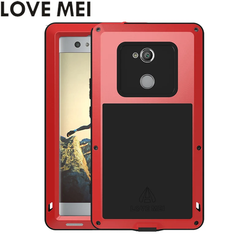 Мощный чехол LOVE MEI для Sony Xperia XA2 ультра двойной ударопрочный из ТПУ жесткий