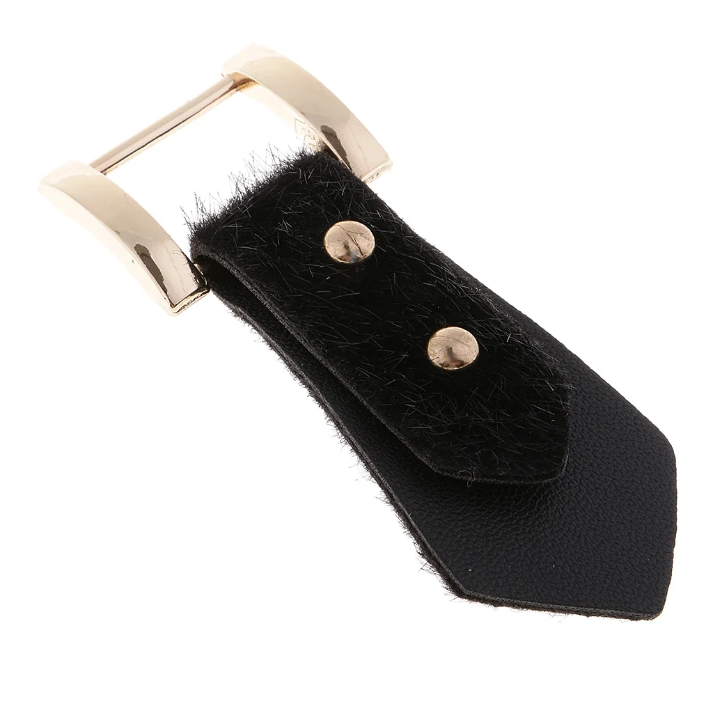 3 Pairs Leather Button Toggle Closure with Metal Buckles for Coat Jacket Duffle 13.2x2.8cm