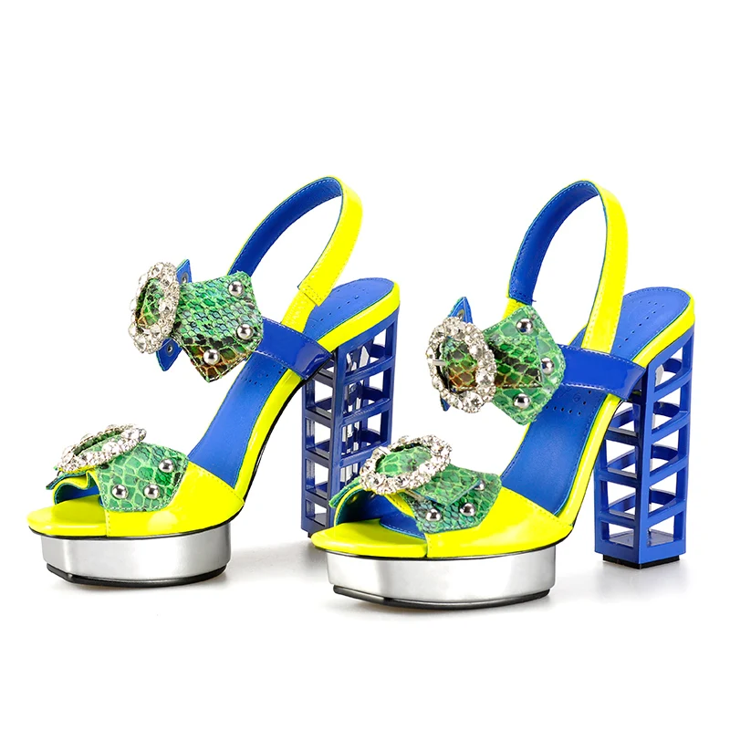 Sinsaut/Летняя обувь; женские босоножки на танкетке со стразами; дизайнерские босоножки на платформе и высоком каблуке; женская обувь на танкетке