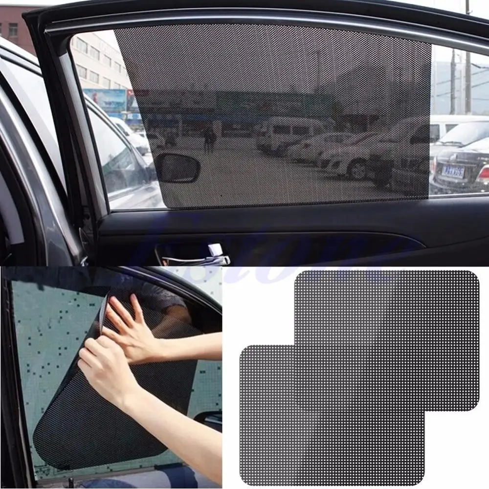 QILEJVS 2 шт. автомобильное боковое заднее стекло Солнцезащитный блок статическое цепляющее покрытие козырек экран
