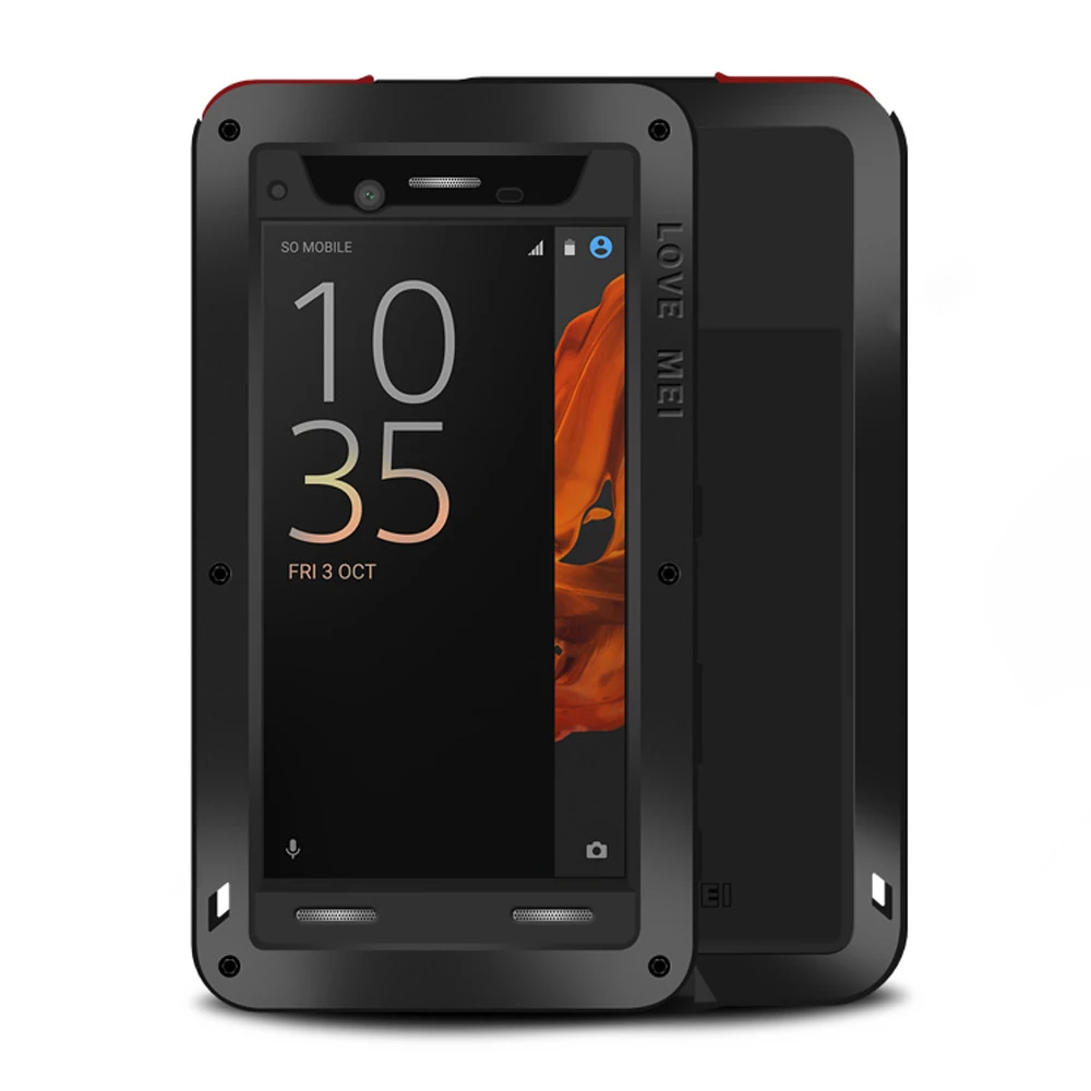 imágenes para PARA SONY XZ Caja de Aluminio Del Metal Armadura a prueba de Agua A Prueba de Golpes + Gorilla Glass Marco de Lujo de la Cubierta del Silicio PARA SONY Xperia XZ caso imágenes para PARA SONY XZ Caja de Aluminio Del Metal Armadura a prueba de Agua A Prueba de Golpes + Gorilla Glass Marco de Lujo de la Cubierta del Silicio PARA SONY Xperia XZ caso
