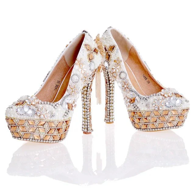 Nouvelle Conception Blanc Perle De Mariage Chaussures avec Sac Nouvelle Mariage Conception Blanc Perle De Mariage Nouvelle Chaussures avec Sac 701244