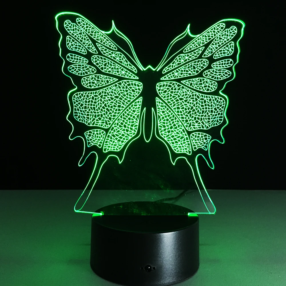 Wholesale 7 Colorful Artificial Butterfly LED Night Light Home Party