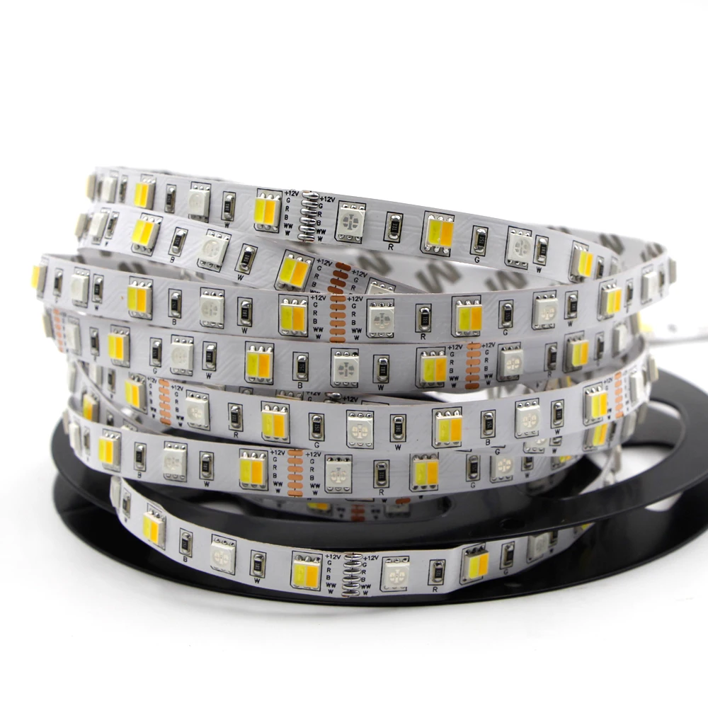 

5M 300 LED Strip light 5050 RGBW RGB CCT waterproof LED Stripe RGB + White + warm white Dimmable christmas string tape lamp DC