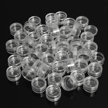 

50Pcs 5ml Cosmetic Jar Empty Eyeshadow Case Face Cream Bottles Glitter Container Eye shadow Empty Nail Pots Beauty Tool