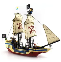 Enlighten 487PCS Pirate Series Pirate Ship Weapons Boat Building Blocks Bricks Speelgoed Voor Kinderen Sets Legoe Compatible