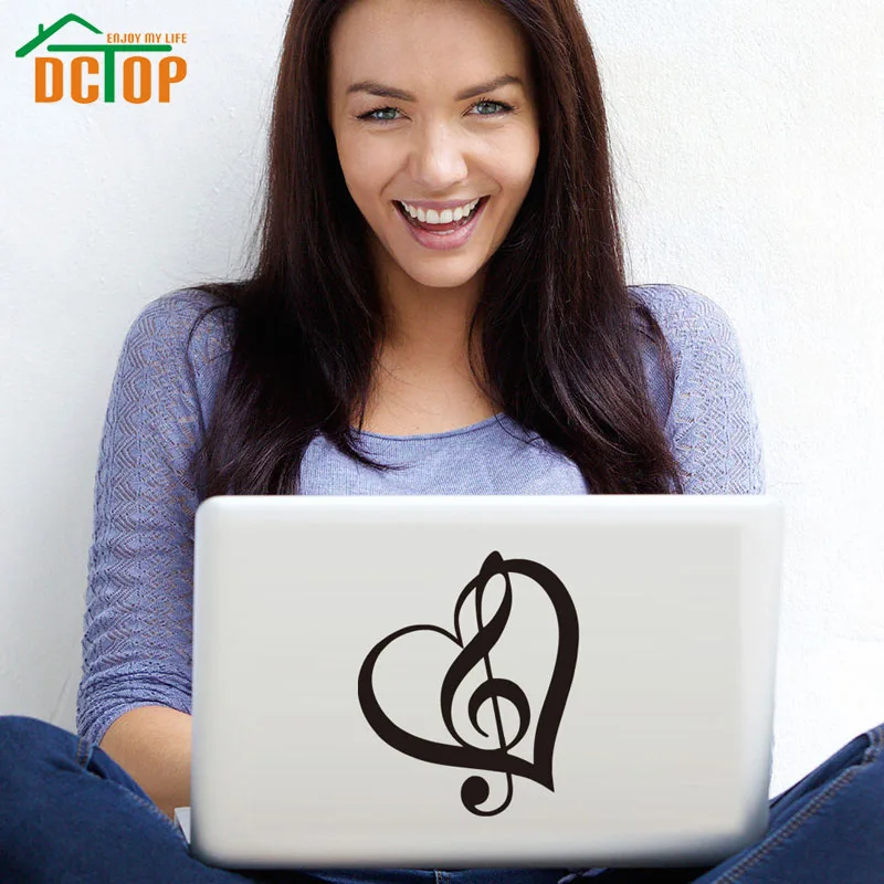 

DCTOP Modern Design Treble Clef Heart Removable Vinyl Wall Stickers Home Decor DIY Wall Art Decals Computer Decoration