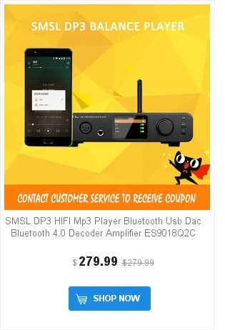 SMSL DP3 DSD DAC аудио усилитель Hifi Bluetooth DAC USB усилитель аудио декодер сбалансированный усилитель для наушников плеер усилители