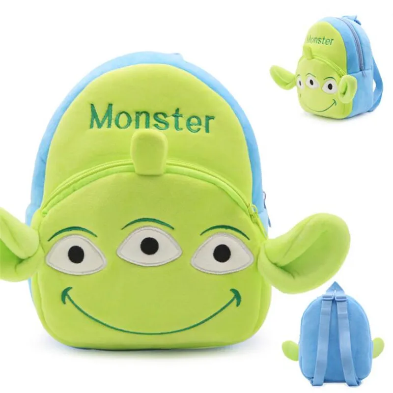  1-3 years Toy story Monster Alien Plush Backpacks Cartoon Kids Mike School Bags Toys Cute Kindergar - 32946733464