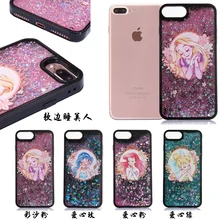 

Case For Iphone 6 6S 7 7 PLUS Sleeping beauty fairy princess mermaid genius flare love sequins glitter powder liquid quicksand