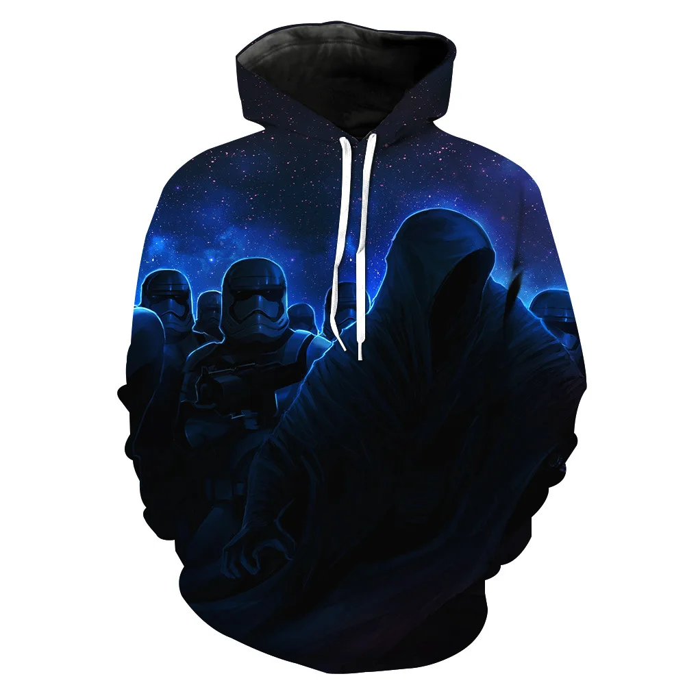 Fans Wear Star Wars Cosplay Hoodies for Men Long Sleeve 3D Printed Sweatshirt 2018 Homme for Movie Fans Casual Tops