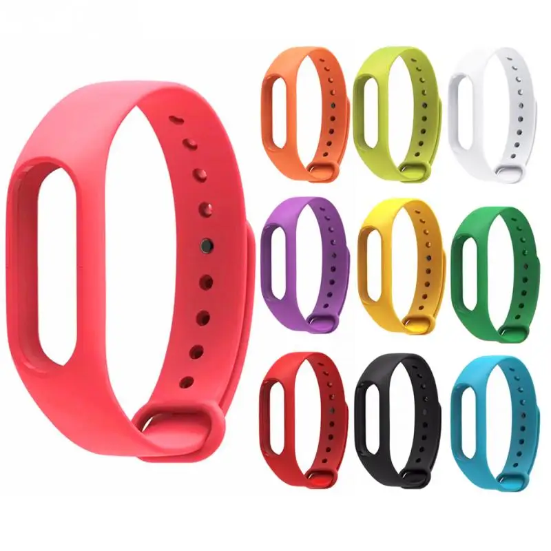 Силиконовый сменный ремешок для часов браслет Xiaomi Mi Band 2 умный Браслет без