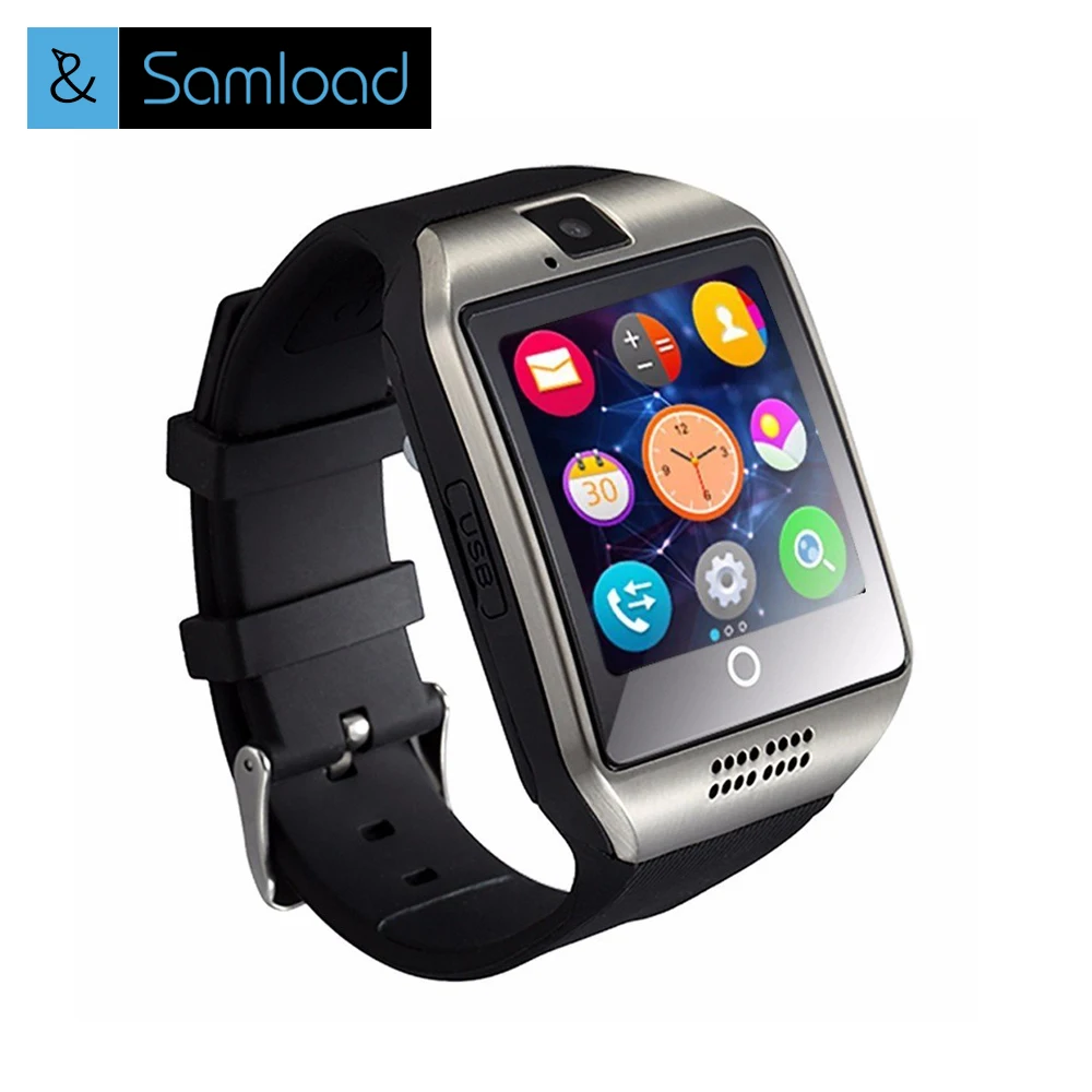 

Samload Bluetooth Smart Watch Q18 With Camera Facebook Whatsapp Twitter Sync SMS Smartwatch Support SIM TF Card For IOS Android
