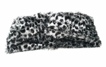 

T175354Fashion stretchy NEW black&white leopard dot twist headwear spandex hair accessory for women metallic turban headband