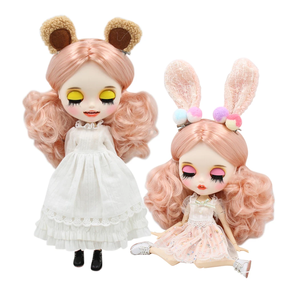 

1/6 bjd customized doll factory blyth doll white skin joint body champagne hair, new matte face with teeth, 30cm BL3139/1010