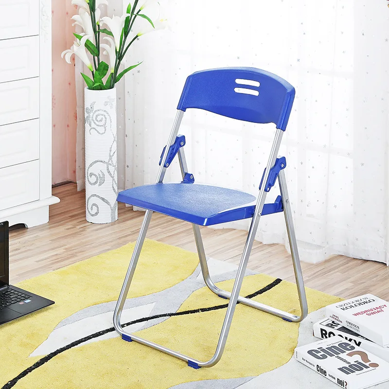 Многоцелевой пластиковый складной офисный стул, 4 шт./партия, тренировочный стул для персонала, конференц-стул с печатной доской, компьютерный студенческий стул - Цвет: B only chair