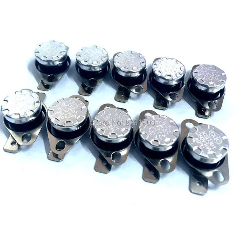 10 шт. KSD301 40C NC NO 10A 250V нормально закрытый открытый 40 градусов без постоянной
