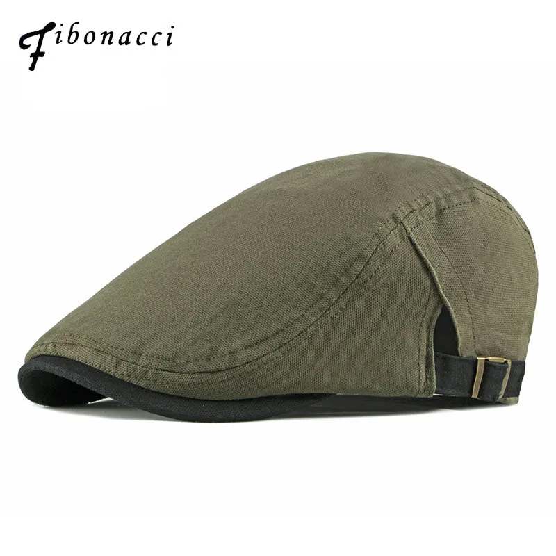 

Fibonacci 2019 New Summer Spring Newsboy Cap Vintage Classic Men Women Ivy Flatcap Cabbie Berets Hats