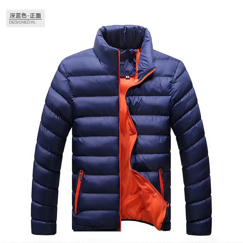 Winter Jacket Men 2018 Fashion Stand Collar Male Parka Jacket Mens Solid Thick Jackets and Coats 5