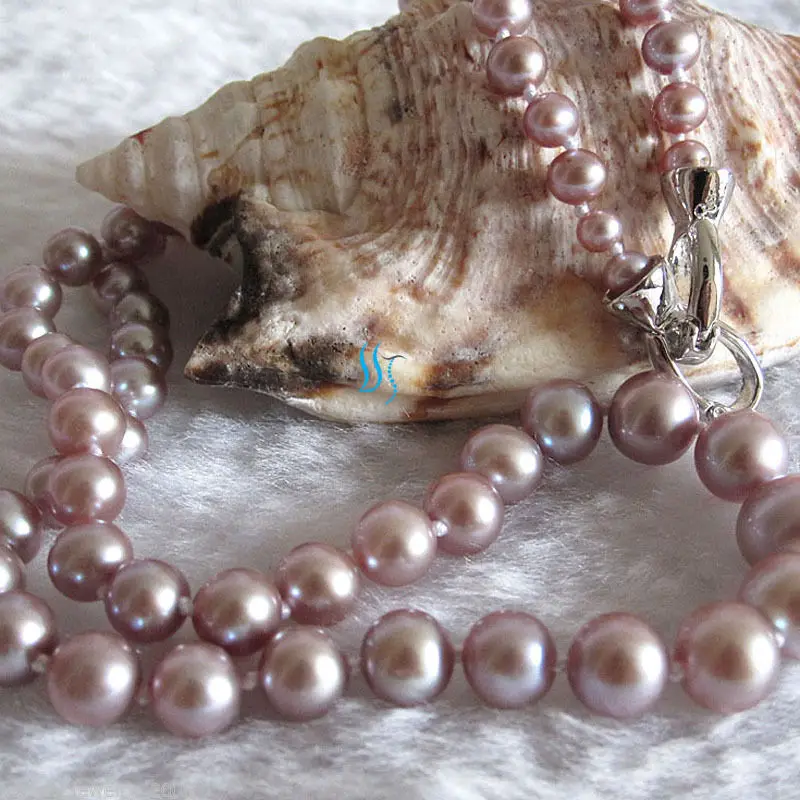 

HOT 0015105 Lavender Freshwater Pearl Necklace 8-9mm
