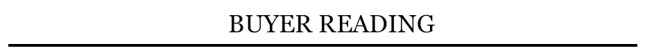 buyer reading