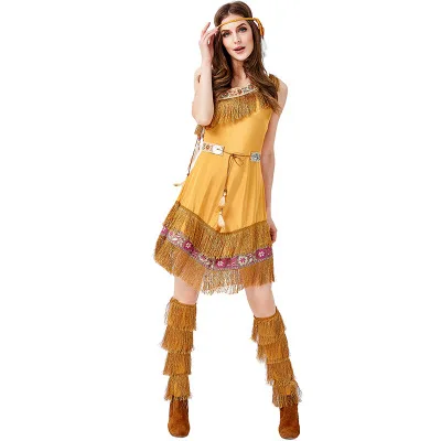 

Halloween Costumes American Indian Princess Cosplay Women Native Hunter Feast or Famine Costume adult Pocahontas Indian dress
