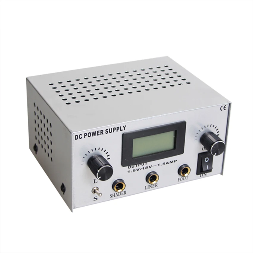 Profesional rojo/azul/negro Acero dual digital LCD Fuentes de energía para tatuar fuentes de alimentacion tatuaje tatouage d'alimentation