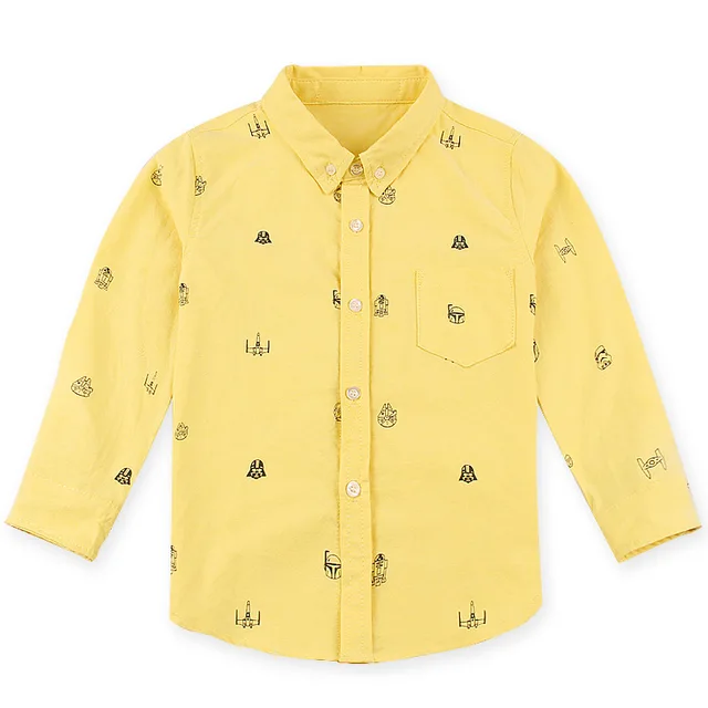 Buy Yellow White Boys Shirt Long Sleeve Children