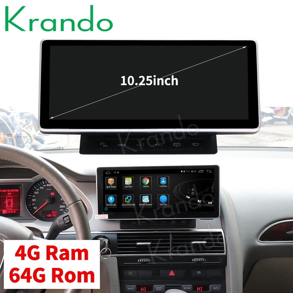 

Krando Android 8.1 10.25'' car radio audio navigation system for Audi A6L 2010-2011 multimedia player stereo bluetooth WIFI