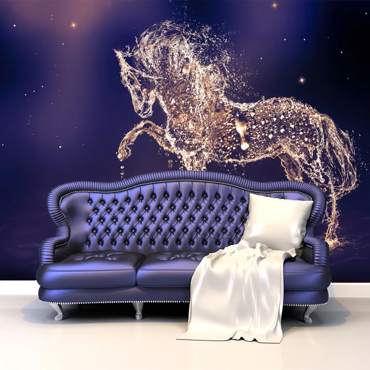 Фантазия лошадь фото обои на заказ настенная Очаровательная Galaxy Обои Wall Art Спальня Обувь для девочек Детская комната Декор украшение дома