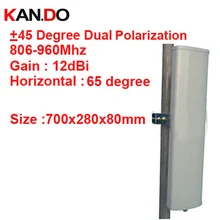 12dbi+ 45&-45 градусов двойная поляризация 65 градусов 806-960 МГц панель GSM антенна базовая станция Использование CDMA GSM антенна FDD LTE антенна