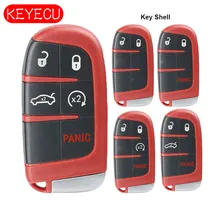 Keyecu 3 шт.* красный пульт дистанционного ключа чехол Fob ЗАМЕНА для Chrysler Jeep Dodge Challenger, Charger Dart Durango 2011