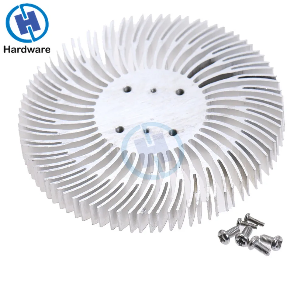 

1pc Round Spiral Aluminum Heatsink Cooler Led Heat Sink Radiator 90*10mm For 10W High Power LED Light Lamp